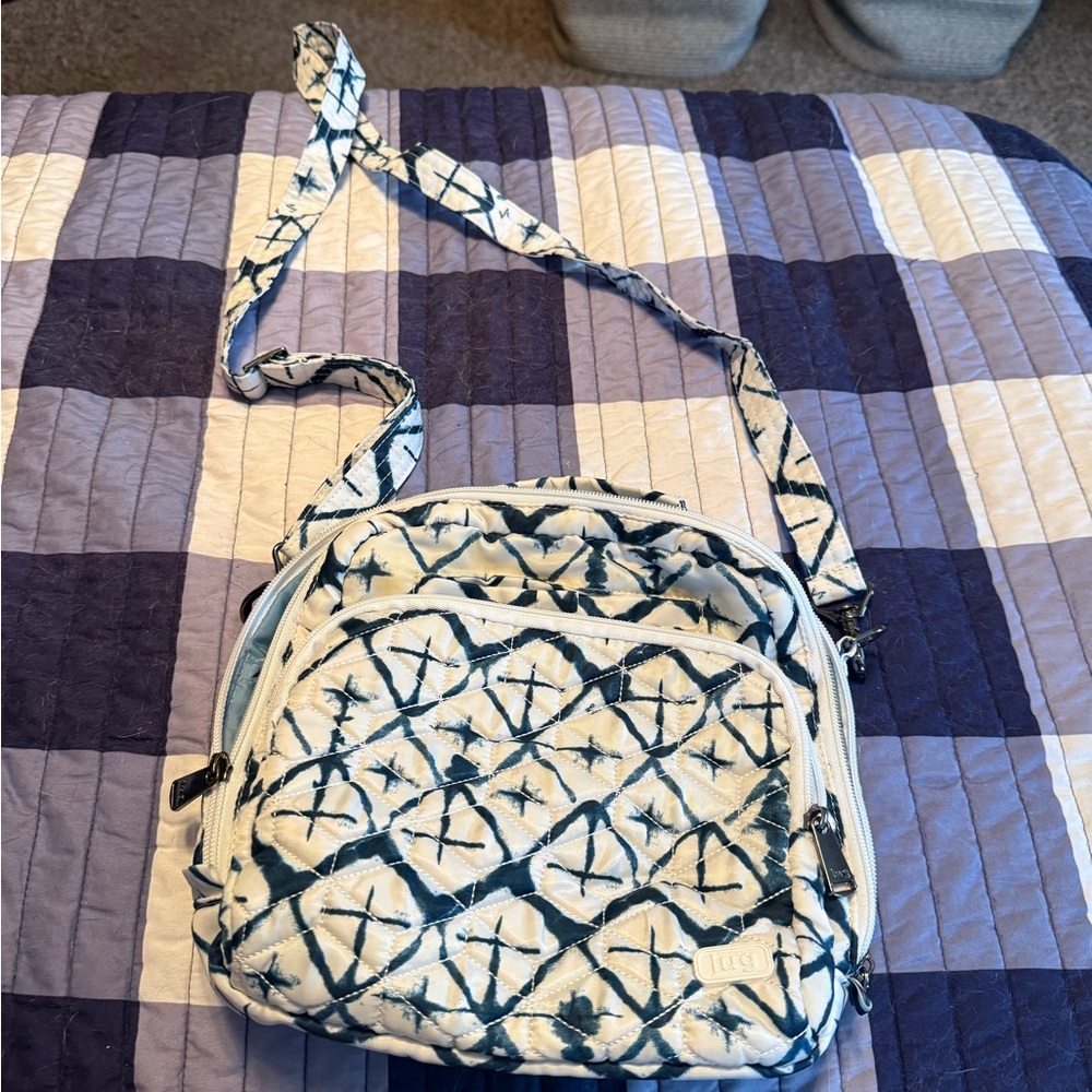 Lug - Stylish Blue and White Crossbody Bag